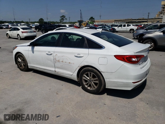 2016 Hyundai Sonata SE with VIN 5NPE24AF8GH366649, listed as a Copart auction lot 66293453 with 95,268 mi miles and Salvage title. Bid and sale history available at DreamBid. Image 2.