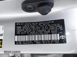 2020 Toyota Corolla L with VIN 5YFDPRAEXLP024439, listed as a IAAI auction lot 40974525 with 75,481 mi miles. Bid and sale history available at carsss.com. Image 9.
