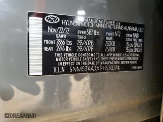 2023 Hyundai Santa Fe SEL with VIN 5NMS34AJXPH530274, listed as a Copart auction lot 46586105 with 46,374 mi miles and Salvage Title. Bid and sale history available at carsss.com. Image 15.