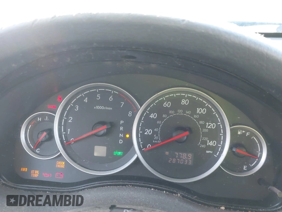 2006 Subaru Legacy Outback with VIN 4S4BP61C467320997, listed as a IAAI auction lot 42149630 with 287,033 mi miles and . Bid and sale history available at DreamBid. Image 7.
