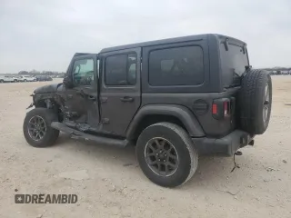 2020 Jeep Wrangler Unlimited Sahara with VIN 1C4HJXENXLW148140, listed as a Copart auction lot 43897435 with 104,411 mi miles and Salvage Title. Bid and sale history available at carsss.com. Image 2.