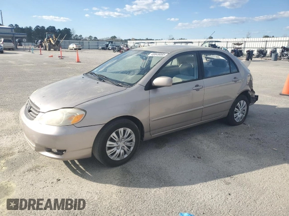 2003 Toyota Corolla CE with VIN 1NXBR32E33Z185243, listed as a Copart auction lot 48849085 with 257,556 mi miles and Salvage Title. Bid and sale history available at DreamBid. Image 1.