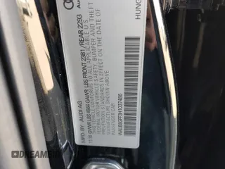2017 Audi A3 Sedan Premium with VIN WAUB8GFF3H1037486, listed as a Copart auction lot 49623694 with 54,201 mi miles. Bid and sale history available at carsss.com. Image 13.