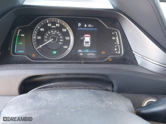 2020 Hyundai Ioniq Hybrid Blue with VIN KMHC65LC8LU241795, listed as a IAAI auction lot 41806566 with 63,774 mi miles. Bid and sale history available at carsss.com. Image 7.