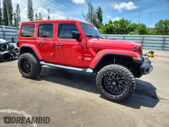 2020 Jeep Wrangler Unlimited Sahara with VIN 1C4HJXEN0LW115812, listed as a Copart auction lot 65534905 with 40,677 mi miles and Clean title. Bid and sale history available at DreamBid. Image 4.
