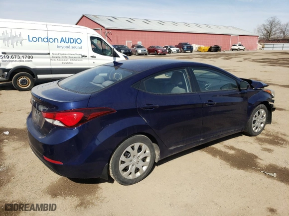 2014 Hyundai Elantra Limited with VIN 5NPDH4AE5EH462222, listed as a Copart auction lot 48079135 with 0 mi miles and Salvage Title. Bid and sale history available at carsss.com. Image 3.
