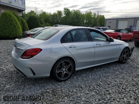 2016 Mercedes-Benz C 450 AMG with VIN 55SWF6EB0GU128609, listed as a Copart auction lot 58571635 with Not provided miles and Salvage title. Bid and sale history available at DreamBid. Image 3.