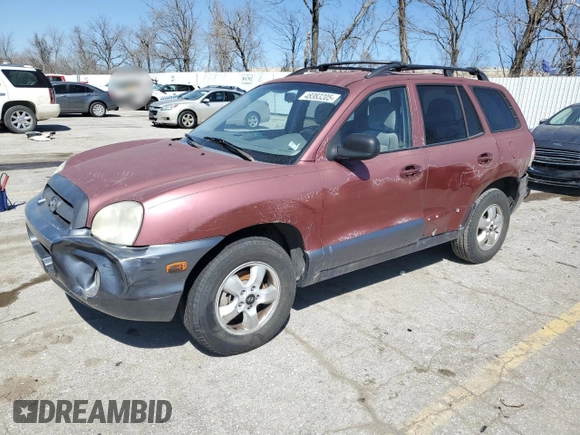 2005 Hyundai Santa Fe GLS with VIN KM8SC13D05U968258, listed as a Copart auction lot 48383205 with 190,131 mi miles and Salvage Title. Bid and sale history available at carsss.com. Image 1.