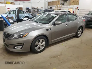 2015 Kia Optima LX with VIN 5XXGM4A78FG414351, listed as a Copart auction lot 52863865 with 104,518 mi miles and Salvage Title. Bid and sale history available at carsss.com. Image 1.