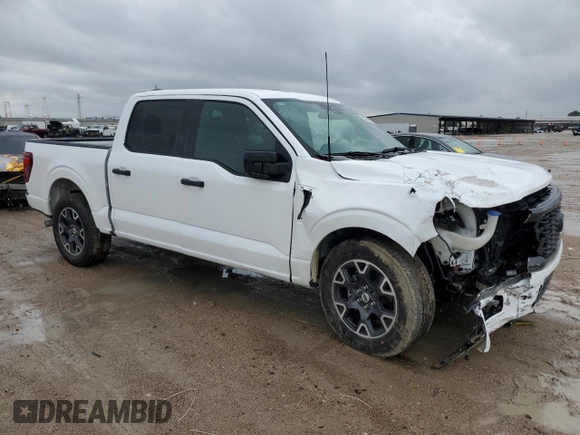 2024 Ford F-150 STX with VIN 1FTEW2KP9RKF20192, listed as a Copart auction lot 53884645 with 743 mi miles and Salvage Title. Bid and sale history available at carsss.com. Image 4.