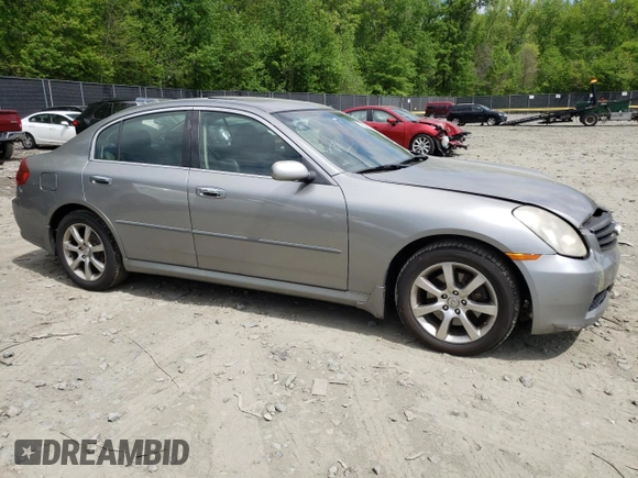 2006 Infiniti G35 with VIN JNKCV51F86M617385, listed as a Copart auction lot 54049075 with 195,894 mi miles and Salvage Title. Bid and sale history available at DreamBid. Image 4.