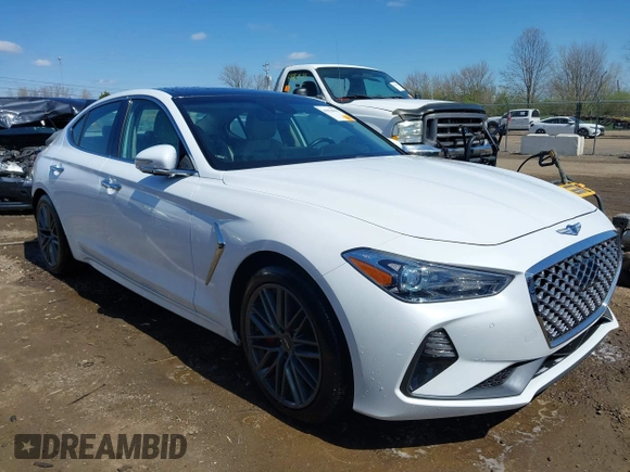 2019 Genesis G70 Advanced with VIN KMTG34LE2KU030490, listed as a IAAI auction lot 41976903 with 61,660 mi miles and . Bid and sale history available at carsss.com. Image 1.