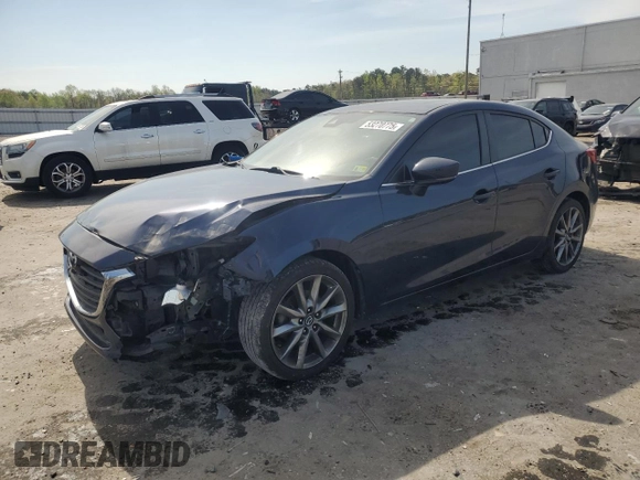 2018 Mazda 3 Touring with VIN 3MZBN1V36JM276942, listed as a Copart auction lot 53270775 with 65,822 mi miles and Salvage Title. Bid and sale history available at DreamBid. Image 1.