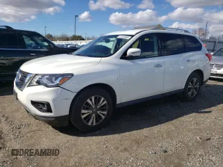 2018 Nissan Pathfinder S with VIN 5N1DR2MM1JC671172, listed as a Copart auction lot 44160065 with 110,562 mi miles and Salvage Title. Bid and sale history available at DreamBid. Image 1.