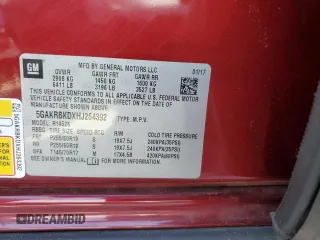 2017 Buick Enclave Leather with VIN 5GAKRBKDXHJ264392, listed as a Copart auction lot 51998025 with 181,689 mi miles and Salvage Title. Bid and sale history available at DreamBid. Image 13.