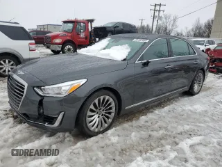 2018 Genesis G90 5.0L Ultimate with VIN KMHG54JH5JU036929, listed as a Copart auction lot 39492464 with 63,980 mi miles. Bid and sale history available at carsss.com. Image 1.