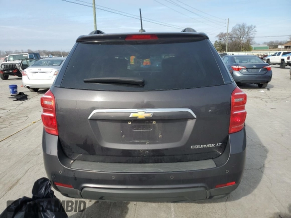 2016 Chevrolet Equinox LT with VIN 2GNALCEK7G6195613, listed as a Copart auction lot 45938145 with 105,522 mi miles and Salvage Title. Bid and sale history available at carsss.com. Image 6.