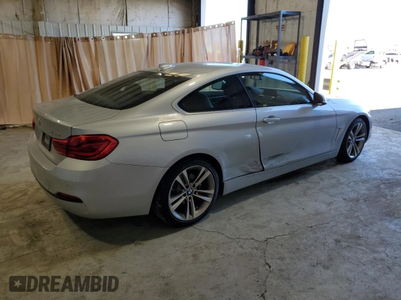 2018 BMW 4 Series 430i with VIN WBA4W3C52JAE64850, listed as a Copart auction lot 82846754 with 28,995 mi miles and Salvage Title. Bid and sale history available at DreamBid. Image 3.