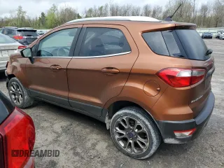 2018 Ford EcoSport Titanium z VIN MAJ6P1WL8JC202412, wystawiony jako Copart lot #55558265 z przebiegiem 122 137 mil mil oraz Szkoda całkowita • Salvage title. Historia ofert i sprzedaży dostępna na DreamBid. Obrazek 2.