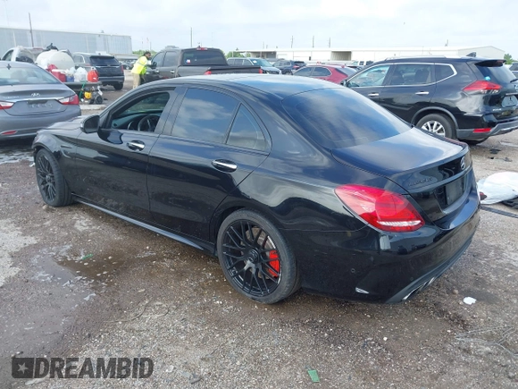 2016 Mercedes-Benz C 63 S AMG with VIN 55SWF8HB2GU114685, listed as a IAAI auction lot 42321005 with 62,883 mi miles and . Bid and sale history available at DreamBid. Image 3.
