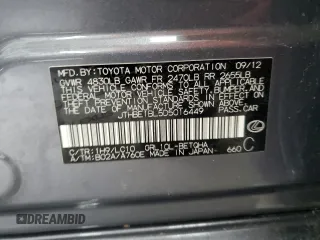 2013 Lexus GS 350 with VIN JTHBE1BL5D5016449, listed as a Copart auction lot 54420015 with 126,439 mi miles and Salvage Title. Bid and sale history available at carsss.com. Image 12.