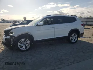 2021 Volkswagen Atlas SE z VIN 1V2KR2CA2MC601122, wystawiony jako Copart lot #54605665 z przebiegiem 66 870 mil mil oraz Szkoda całkowita • Salvage title. Historia ofert i sprzedaży dostępna na DreamBid. Obrazek 1.