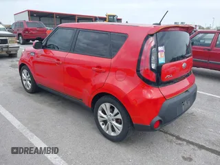 2015 Kia Soul + with VIN KNDJP3A50F7782165, listed as a IAAI auction lot 42035709 with 168,956 mi miles. Bid and sale history available at carsss.com. Image 3.