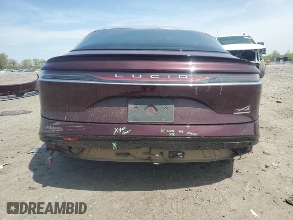 2023 Lucid Air Touring z VIN 50EA1TEA9PA004570, wystawiony jako Copart lot #51908985 z przebiegiem Nie podano mil oraz Szkody całkowita. Historia ofert i sprzedaży dostępna na DreamBid. Obrazek 6.