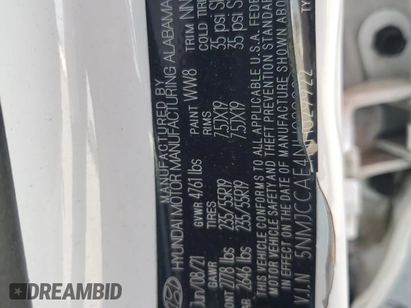 2022 Hyundai Tucson SEL with VIN 5NMJCCAE4NH029922, listed as a Copart auction lot 50301685 with 92,345 mi miles and Salvage Title. Bid and sale history available at carsss.com. Image 15.