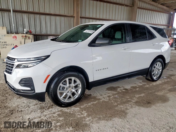 2023 Chevrolet Equinox LS with VIN 3GNAXHEG7PL106230, listed as a Copart auction lot 62729155 with 57,862 mi miles and Salvage title. Bid and sale history available at DreamBid. Image 1.