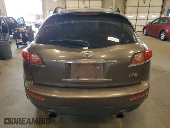 2008 Infiniti FX with VIN JNRAS08W28X210206, listed as a Copart auction lot 55919345 with 186,927 mi miles and Salvage title. Bid and sale history available at DreamBid. Image 6.