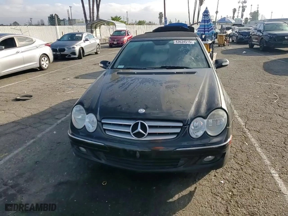 2009 Mercedes-Benz CLK-Class 3.5L with VIN WDBTK56F49T102962, listed as a Copart auction lot 43634515 with 127,133 mi miles and Salvage Title. Bid and sale history available at carsss.com. Image 10.