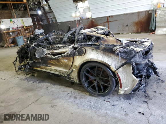 2015 Chevrolet Corvette Z06 1LZ with VIN 1G1YN2D60F5603548, listed as a Copart auction lot 76451274 with 0 mi miles and Salvage Title. Bid and sale history available at carsss.com. Image 2.