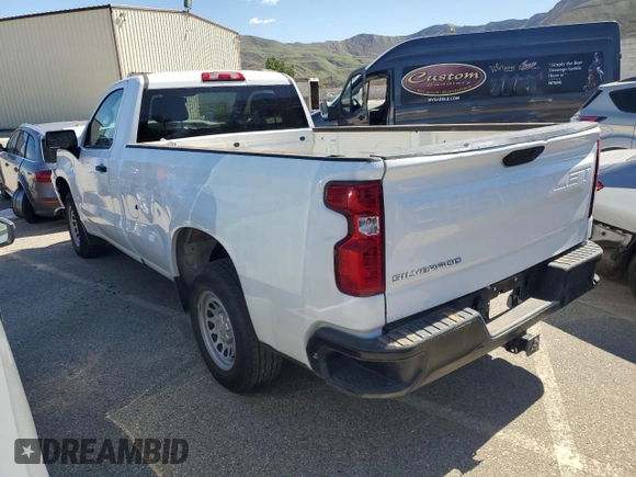 2020 Chevrolet Silverado 1500 Work Truck with VIN 3GCNWAEF9LG304824, listed as a Copart auction lot 46043875 with 21,479 mi miles and Salvage Title. Bid and sale history available at carsss.com. Image 2.