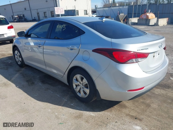 2016 Hyundai Elantra SE with VIN KMHDH4AE3GU529999, listed as a IAAI auction lot 41932413 with 171,360 mi miles. Bid and sale history available at carsss.com. Image 3.