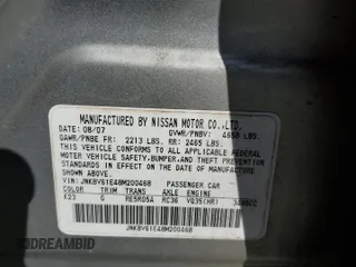 2008 Infiniti G35 Journey with VIN JNKBV61E48M200468, listed as a Copart auction lot 51741445 with Not Provided miles and Salvage Title. Bid and sale history available at DreamBid. Image 12.