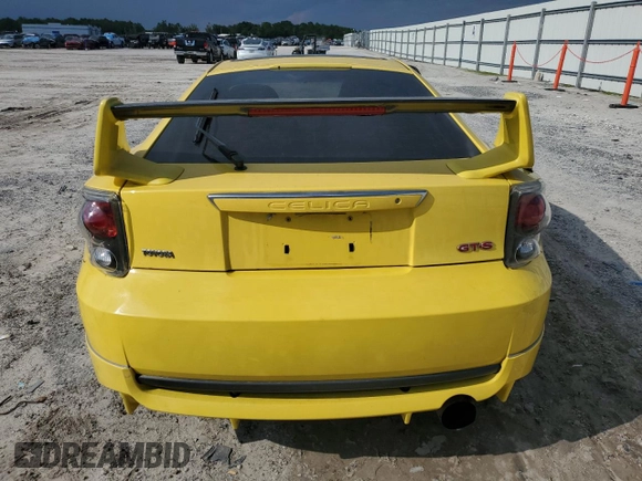 2003 Toyota Celica GTS with VIN JTDDY38T930064746, listed as a Copart auction lot 72370754 with 185,498 mi miles and Salvage Title. Bid and sale history available at carsss.com. Image 6.