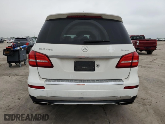 2017 Mercedes-Benz GLS 450 with VIN 4JGDF6EE2HA905445, listed as a Copart auction lot 54258545 with 165,092 mi miles and Salvage title. Bid and sale history available at DreamBid. Image 6.
