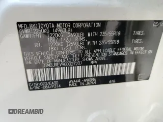 2016 Toyota RAV4 Limited with VIN JTMDJREV9GD027207, listed as a Copart auction lot 60350255 with 144,345 mi miles and Salvage title. Bid and sale history available at DreamBid. Image 13.