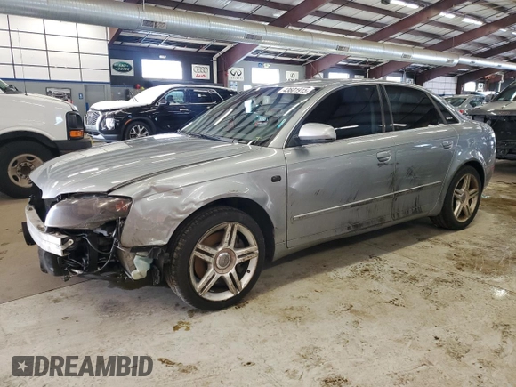 2007 Audi A4 2.0T with VIN WAUAF78E07A157010, listed as a Copart auction lot 43601915 with 250,001 mi miles and Salvage Title. Bid and sale history available at carsss.com. Image 1.