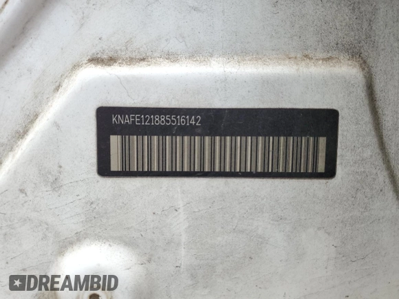 2008 Kia Spectra EX with VIN KNAFE121885516142, listed as a Copart auction lot 47622295 with 184,822 mi miles and Salvage Title. Bid and sale history available at DreamBid. Image 13.
