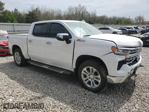 2023 Chevrolet Silverado 1500 LTZ with VIN 2GCUDGED2P1138907, listed as a Copart auction lot 50476505 with 26,017 mi miles and Salvage Title. Bid and sale history available at DreamBid. Image 4.