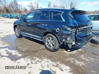 2020 Infiniti QX60 Luxe with VIN 5N1DL0MM5LC518335, listed as a IAAI auction lot 41599967 with 48,548 mi miles and . Bid and sale history available at DreamBid. Image 3.