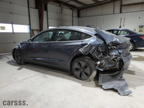 2018 Tesla Model 3 Long Range Battery with VIN 5YJ3E1EAXJF026730, listed as a Copart auction lot 48675755 with 82,096 mi miles and Salvage Title. Bid and sale history available at carsss.com. Image 2.