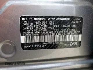 2017 Mitsubishi Outlander SE with VIN JA4AD3A30HZ065399, listed as a Copart auction lot 60327365 with 134,287 mi miles and Salvage title. Bid and sale history available at DreamBid. Image 14.