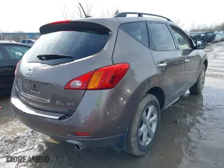 2009 Nissan Murano SL with VIN JN8AZ18W29W211353, listed as a IAAI auction lot 41677855 with 107,126 mi miles. Bid and sale history available at carsss.com. Image 4.