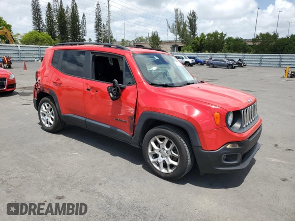 2017 Jeep Renegade Latitude with VIN ZACCJABB6HPF75773, listed as a Copart auction lot 54577855 with 50,425 mi miles and Salvage Title. Bid and sale history available at carsss.com. Image 4.