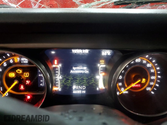 2018 Jeep Wrangler Unlimited Sport S with VIN 1C4HJXDG5JW285227, listed as a Copart auction lot 61264625 with 46,085 mi miles and Salvage title. Bid and sale history available at DreamBid. Image 9.
