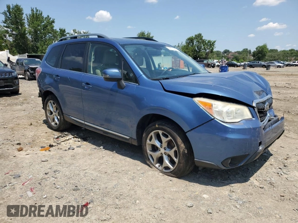 2015 Subaru Forester Touring with VIN JF2SJAWCXFH559970, listed as a Copart auction lot 62570395 with 87,779 mi miles and Salvage title. Bid and sale history available at DreamBid. Image 4.