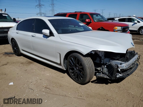 2021 BMW 7 Series 750i xDrive with VIN WBA7U2C04MCF07742, listed as a Copart auction lot 51512185 with 45,224 mi miles and Salvage Title. Bid and sale history available at carsss.com. Image 4.